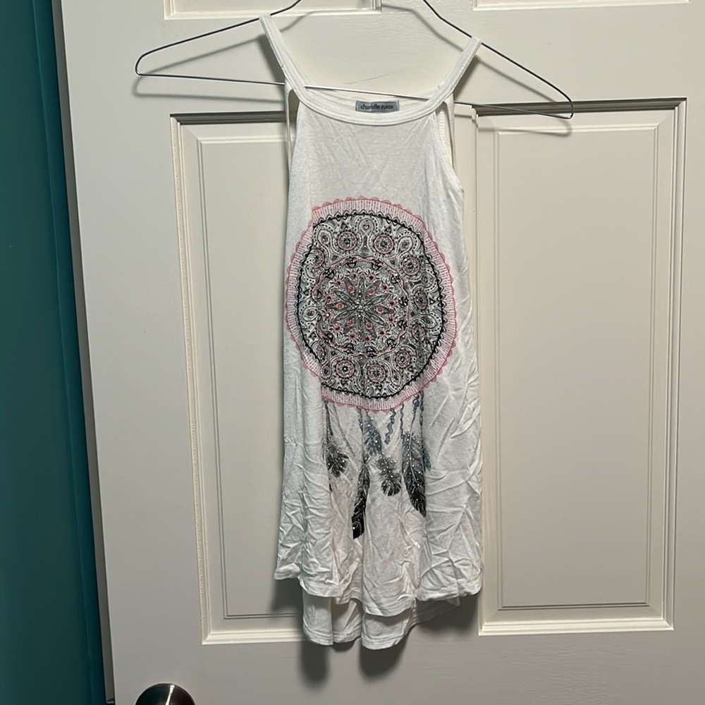 Charlotte Russe Sequin Dreamcatcher Tank Top